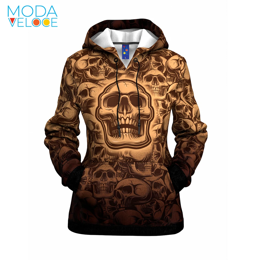

3d print Dark Skull Gothic Death Metal Female Hoodie en Women Fashion Spring Autumn Pullovers Sweatshirts Sweat Homme 3D Tracksu