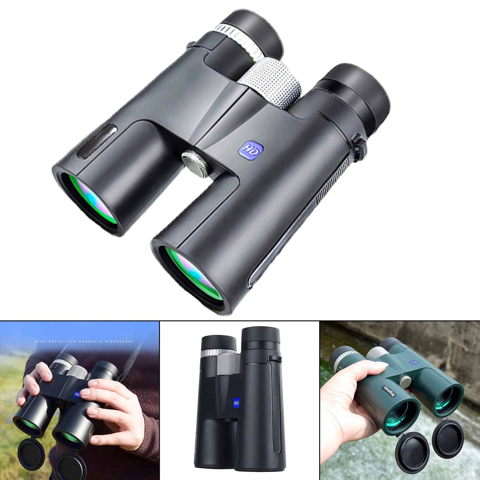 

12x42 Binoculars Night Seeing Easy Focus Mini Size HD Phone Telescope for Adults Kids Bird Watching Camping Wide Angle