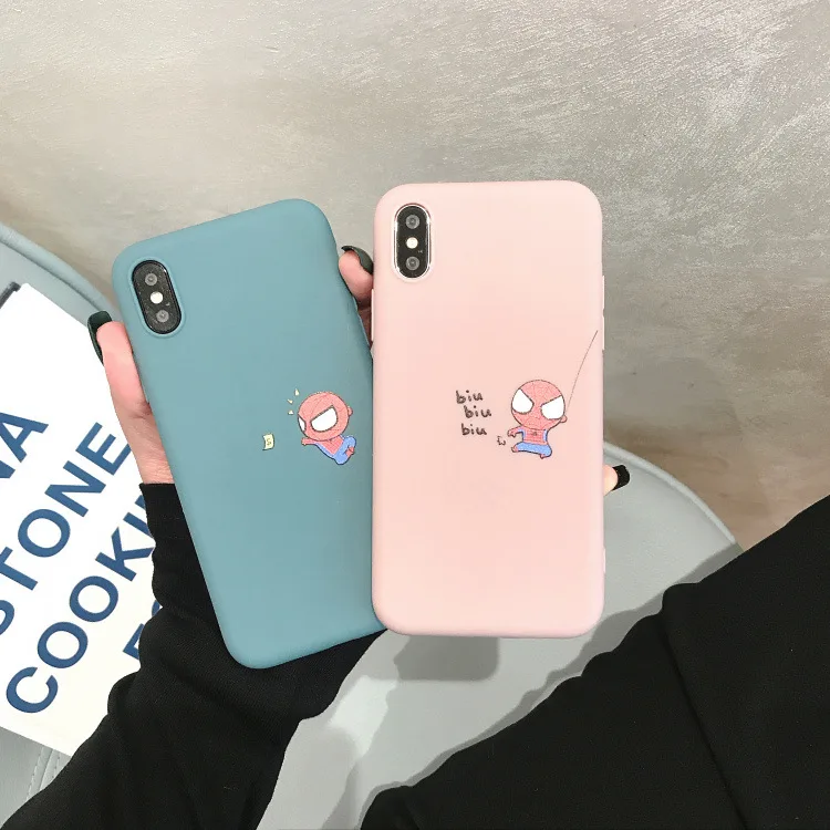Милый мягкий чехол с человеком-пауком для телефона iphone 7 8 6 6s X S Max XR Plus 7Plus 8plus |