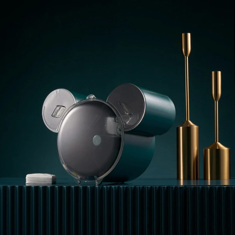 

Face Towel Storage box Wall Hanging Household Non-punch Cute Cartoon Cleansing Towel Rack Organizador Maquillaje Storage makeup