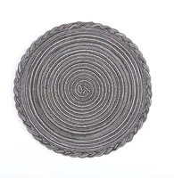 Nordic Round Placemat Cotton Yarn Woven Table Mats Ramie Insulation Pad Non-Slip Heat Resistant Coaster Kitchen Accessories 720