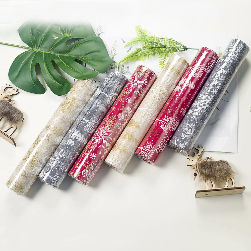 Рождественская скатерть с принтом в виде снежинки 270 см декоративная кухонная