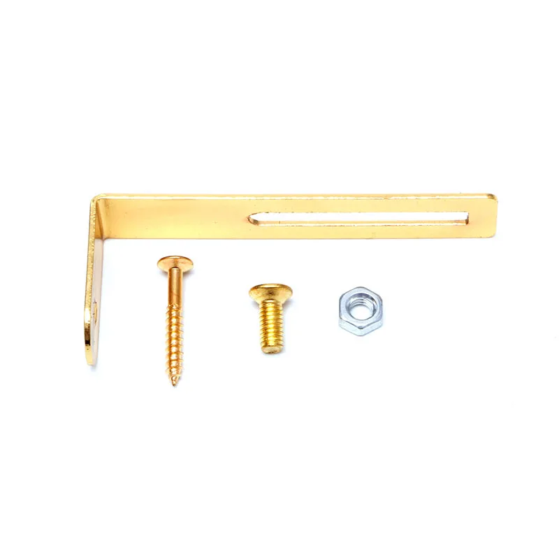 ЗОЛОТО Pickguard Монтажный кронштейн L форма для LP электрогитары w гайка винт|Детали и