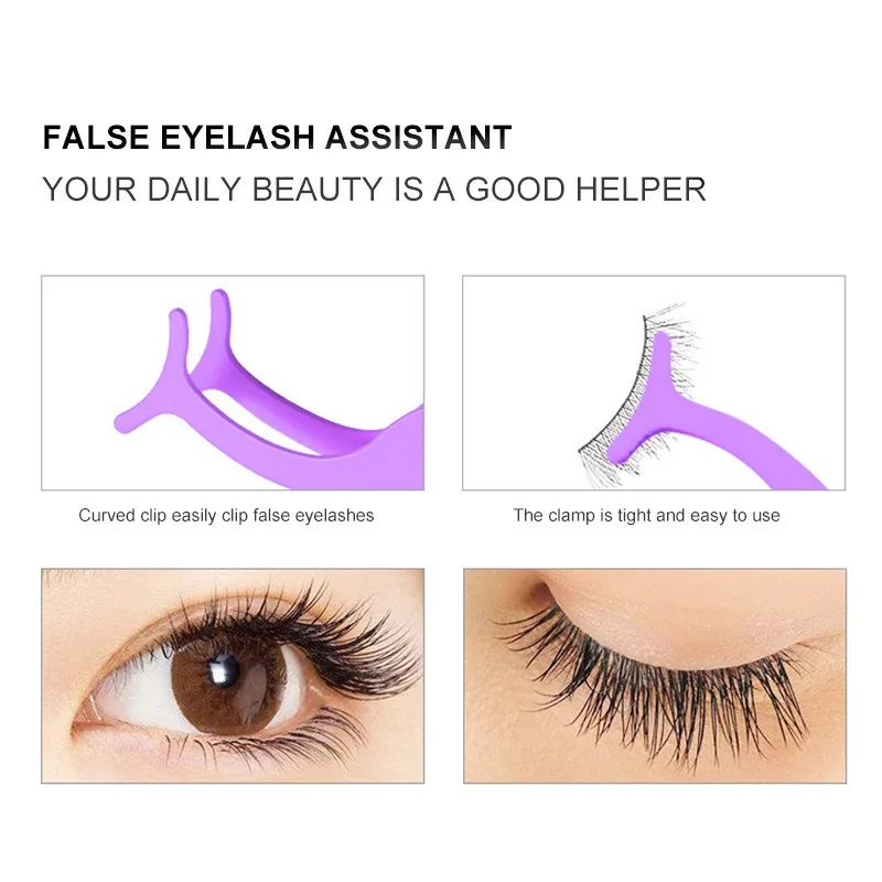 

1Pcs False Eyelash Tweezers Fake Eye Lash Applicator Eyelash Extension Curler Nipper Auxiliary Clip Clamp Makeup Forceps Tools