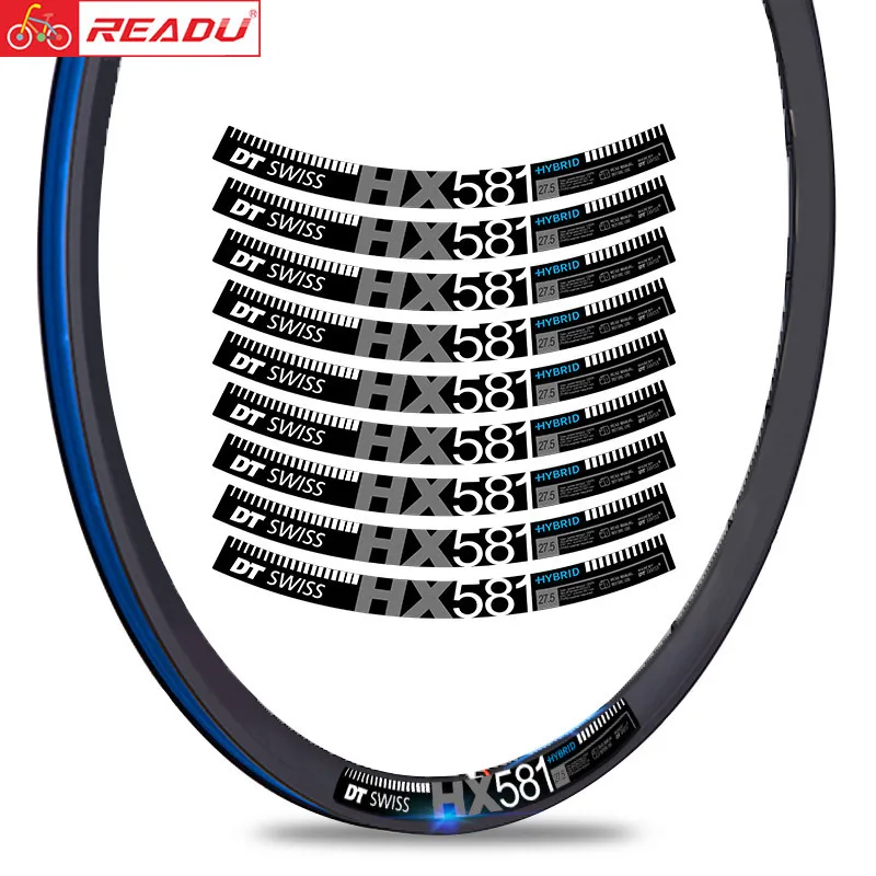 Bike DT HX581 wheel set sticker DT HX581 mountain rim sticker width 20mm MTB bicycle decals