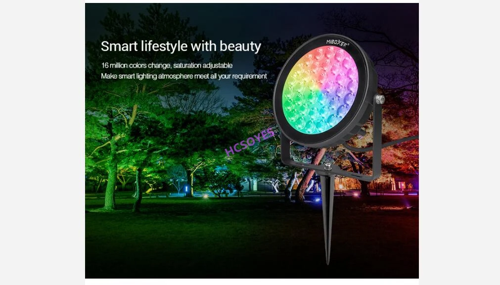 FUTC07 100W RGB + CCT светодиодный светильник для сада модель AC100 ~ 240V 50/60Hz 2700K 6500 IP65