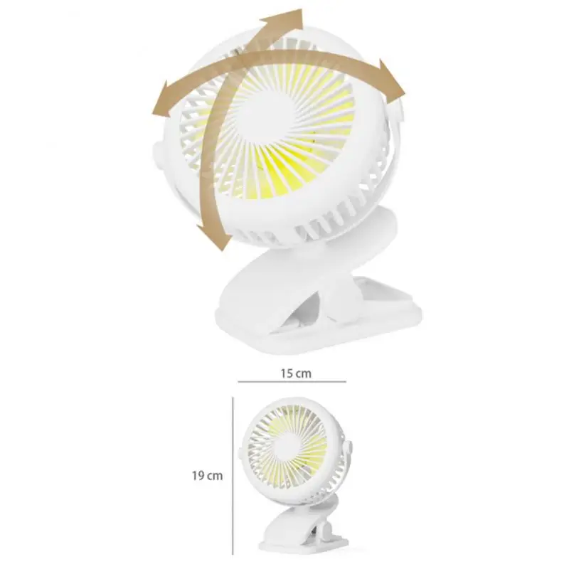 Портативный вращающийся на 360 градусов вентилятор с зажимом аккумуляторе стол USB