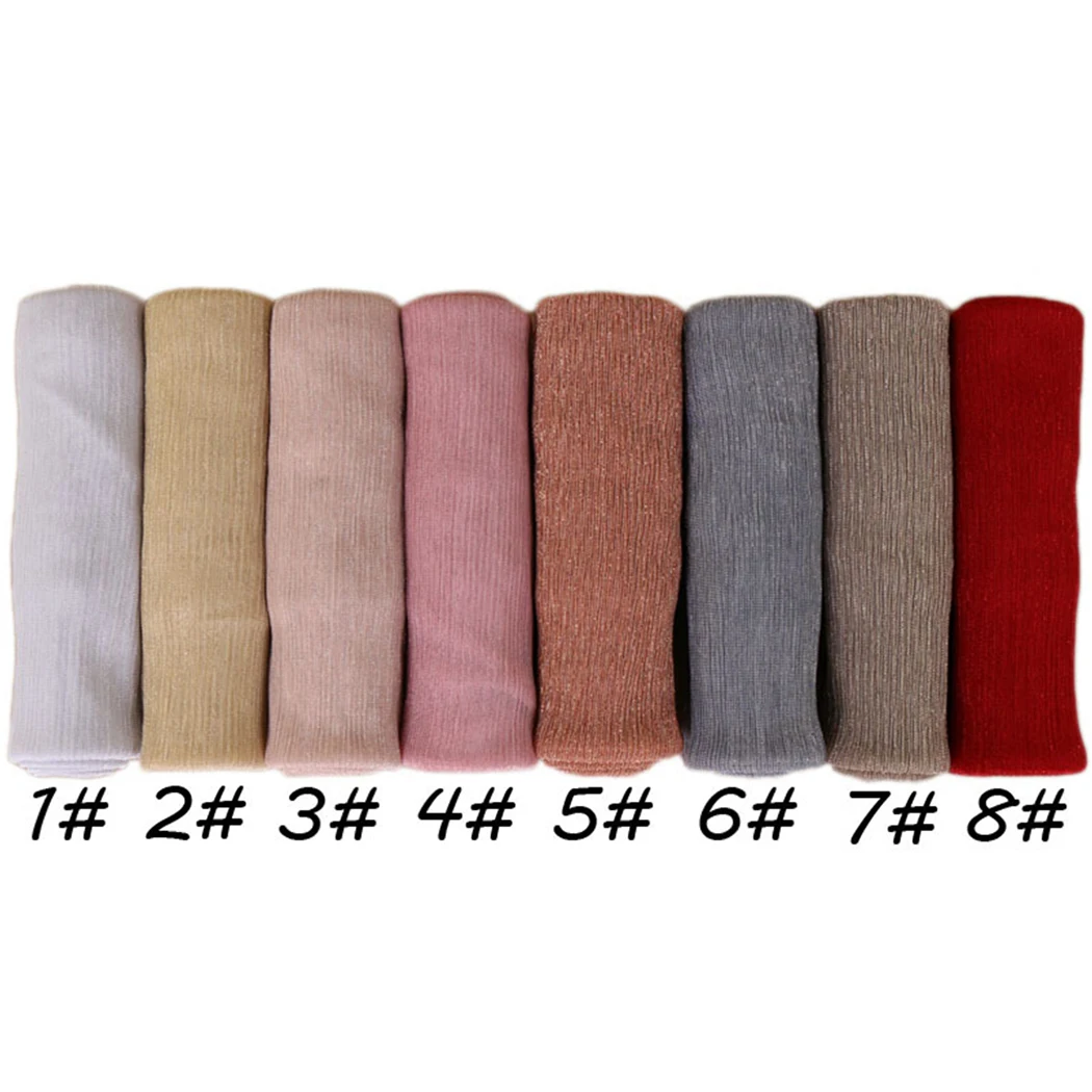 Твердый мусульманский Женский легкий шарф Musulman хиджаб повязка на голову модные