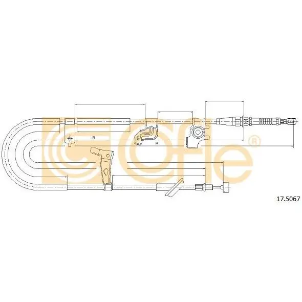 Brake cable lion rear FIAT SEDICI all (disc brake |