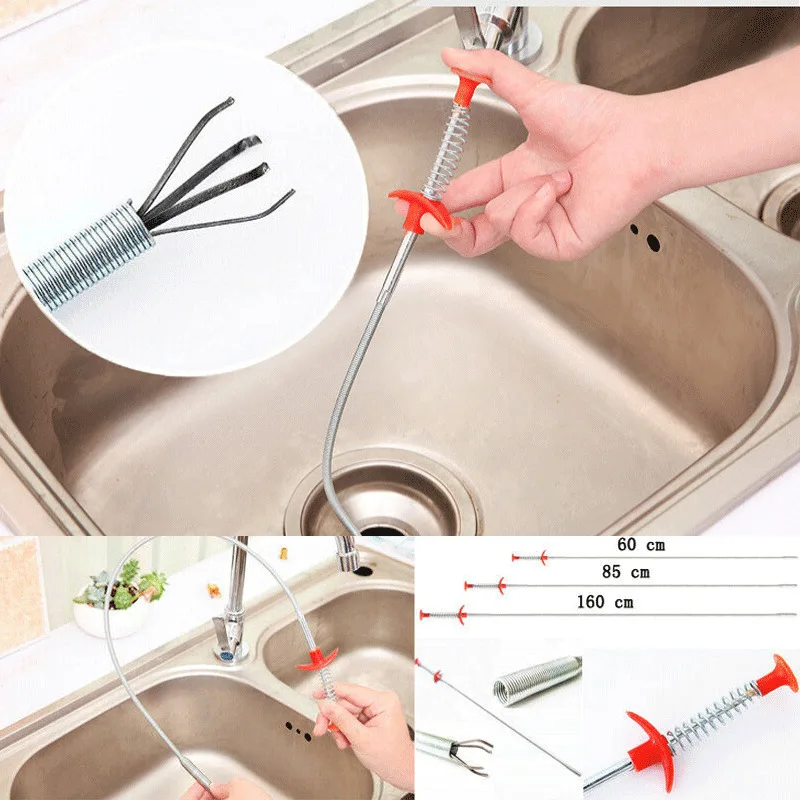 Крючок для очистки раковины канализационные дноуглубительные устройство