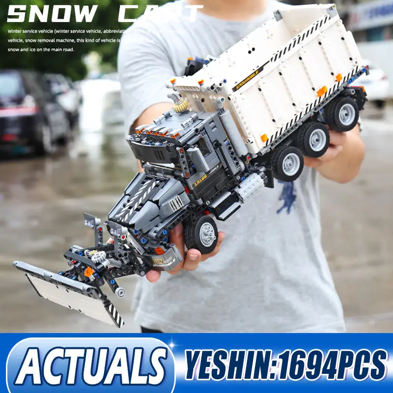 

MOULD KING 13166 MOC 42078 высокотехнологичный автомобиль, городская тележка для уборки, модель грузовика, строительные блоки, кирпичи, детские игрушк...