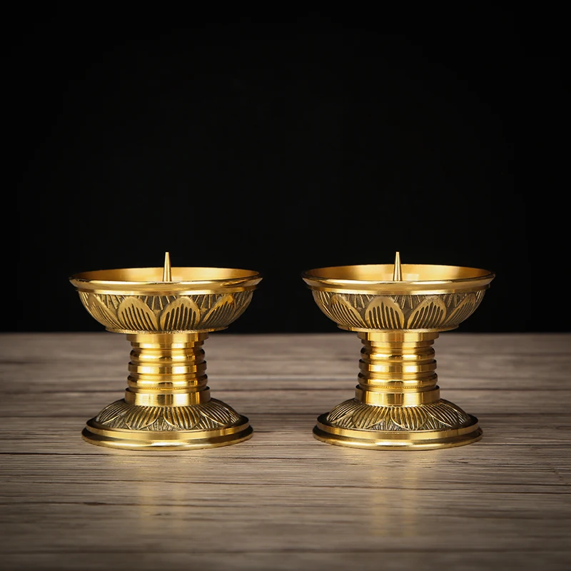 Подсвечник из Китая металлический винтажный подсвечник в виде цветка лотоса