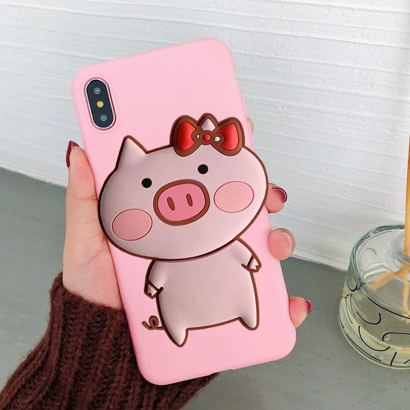 Милый чехол для телефона с рисунком поросенка для Xiaomi mi a1 A2 A3 5X6X8 Lite 9 SE CC9E 9T mi Play mi x 2S Max 3 F1 мягкий чехол из ТПУ с забавным носом - Цвет: BigPig Pink