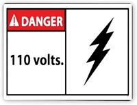 1595 warning signdanger 110 volts1tin aluminum metal decor painting traffic warning sign 8x12 inch