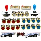 Комплект контроллера для аркадных игр сделай сам, хромированная, Золотая кнопка, копия SANWA, джойстик с нулевой задержкой, Raspberry Pi, ПК, USB-плата