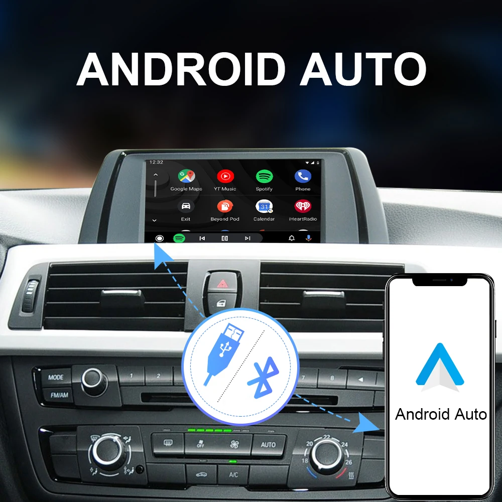 ISUDAR беспроводной Carplay Android автоматический модуль AI Box для BMW F10 F20 F30 E60 E70 E81 E90 X1 X3 X5 X6