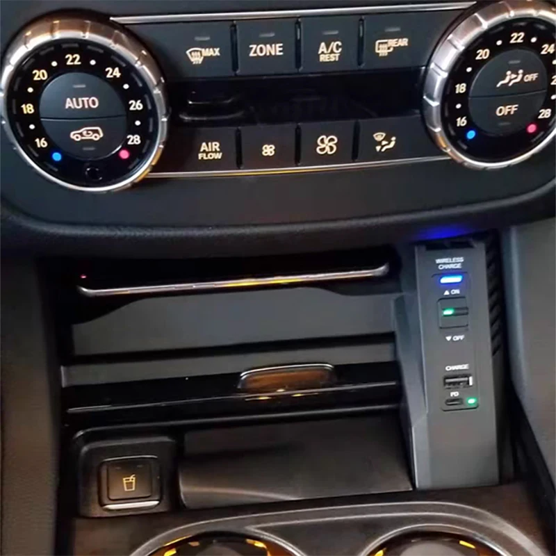 

Автомобильное зарядное устройство QI для Mercedes Benz W166 C292 X166 GLE GLS GL ML, беспроводное зарядное устройство для телефона, держатель для зарядки, адап...