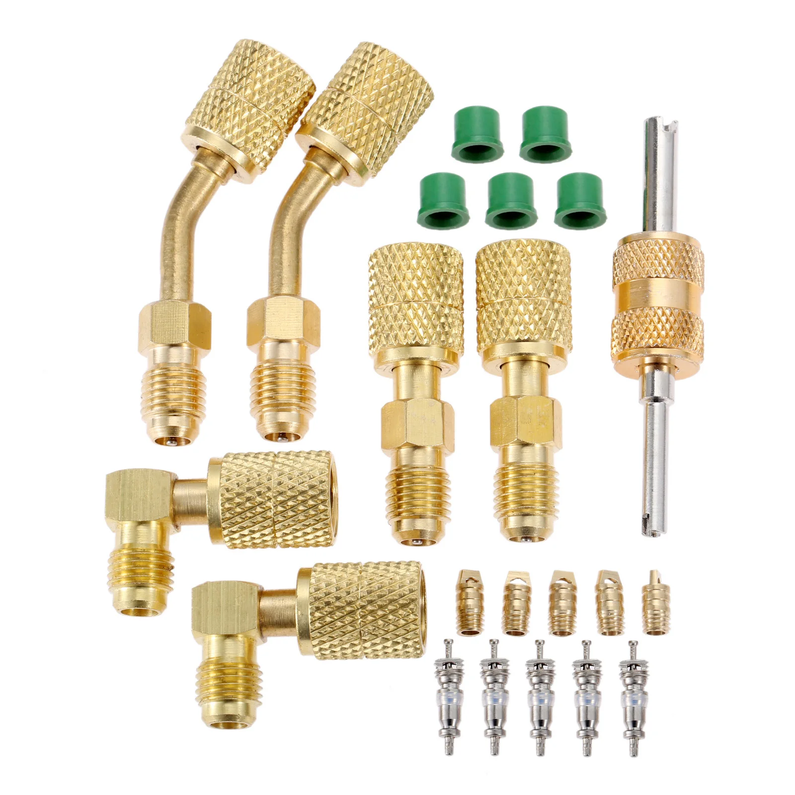 

R410A прямые вакуумные прямые поворотные адаптеры для зарядки 5/16 "гнездовой до 1/4" Мужской фонарик для мини сплит-системы