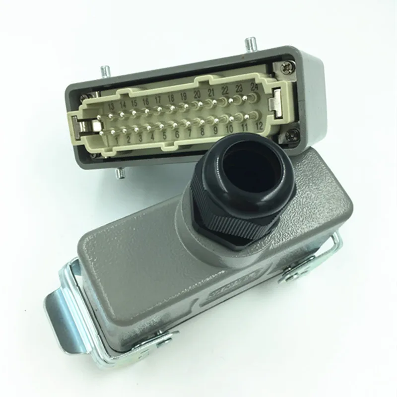 Сверхмощный разъем 24-контактная Стыковая штепсельная вилка БЫСТРОРАЗЪЕМНАЯ