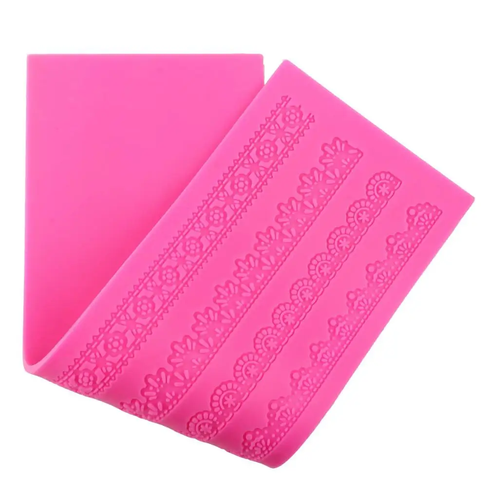 Силиконовый кружевной коврик для украшения торта тисненые Цветочные шнурки