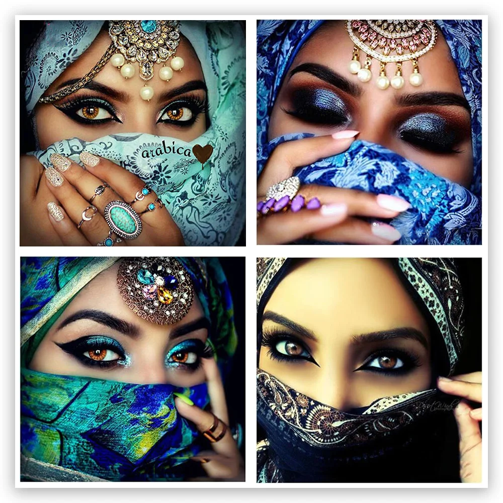 

100% Full 5D Diy Daimond Painting "Mask Girl" 3D Diamond Painting Round Rhinestones Diamant Painting Embroidery Decor