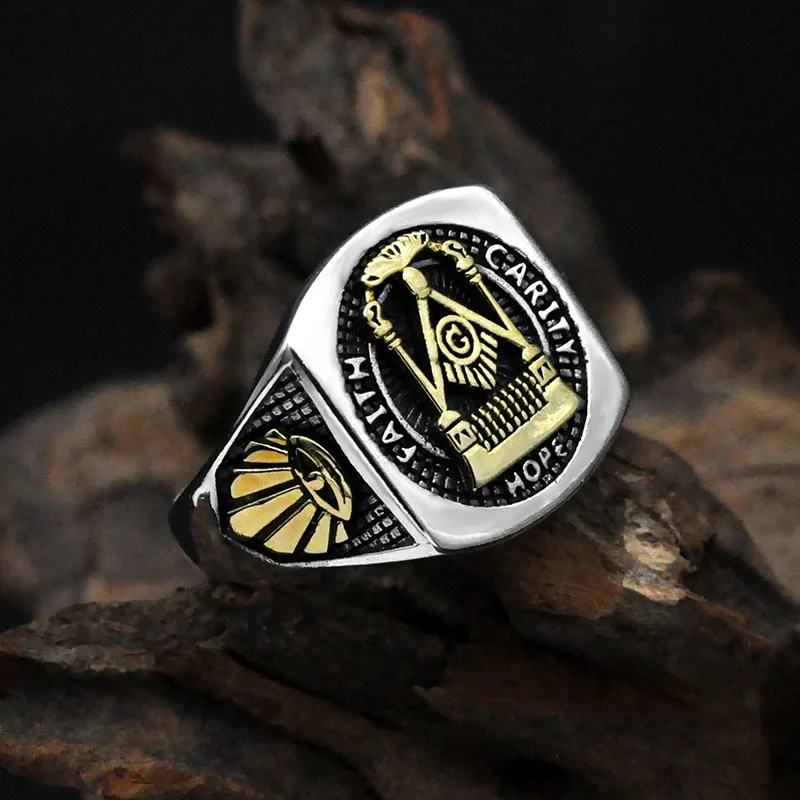Мужское кольцо из стерлингового серебра S925 пробы религиозная вера тайское