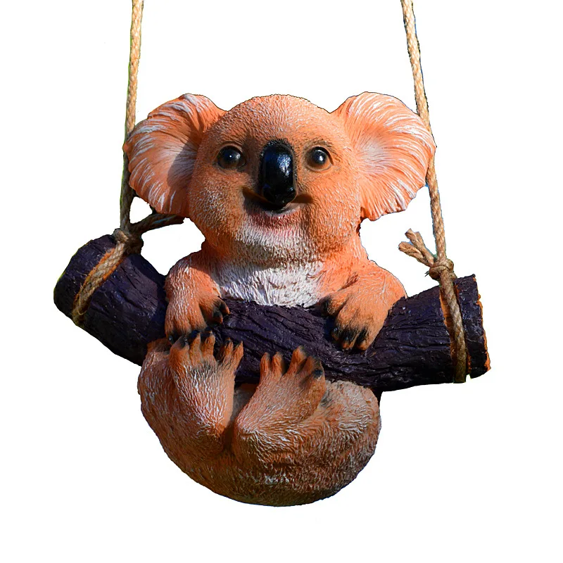 

Economical Realistic Animal Hanging from Branch Rope Hanger Statue Realistic Mini Animals with Hanging Ropes ds99