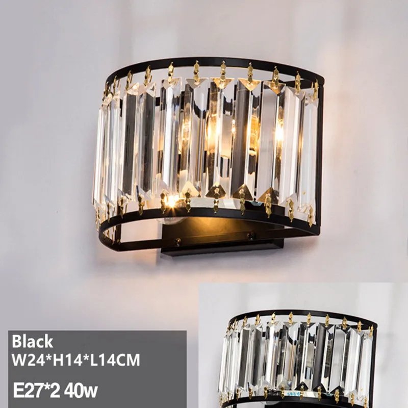 Современный хрустальный настенный светильник в европейском стиле для гостиной