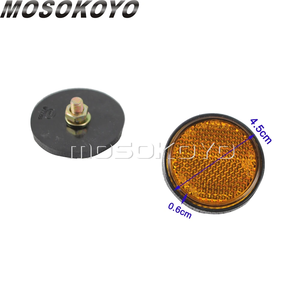 Желтый 6 мм Круглый отражатель с резьбой стикер Предупреждение ющий болт на