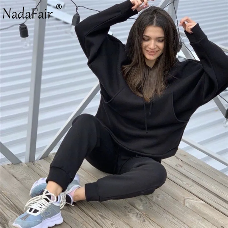 Nadafair/комплект из двух предметов Осень зима 2020 спортивный костюм Женская