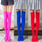 Однотонные нейлоновые Гольфы выше колена, женские чулки до бедра, новые модные вечерние длинные дамские Чулки высокого качества для девушек