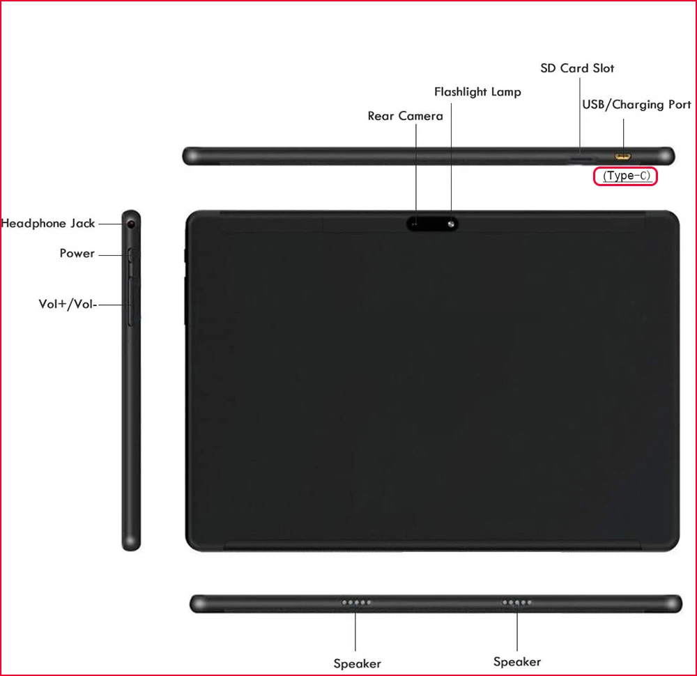 New 10 inch 4G Phone Call Tablet Android 9.0 32/64GB WIFI 10 Cores tablette Google Play 10 10.1