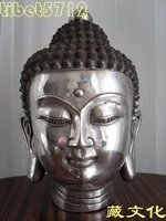 decoration brass rare collect from tibetan buddhist bronze shakyamuni buddha statue head 20cm 2 5 kg ools wedding