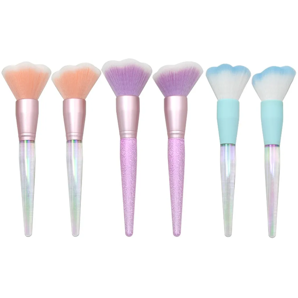 Мощная кисть для румян макияж профессиональная одноцветная пластиковая ручка