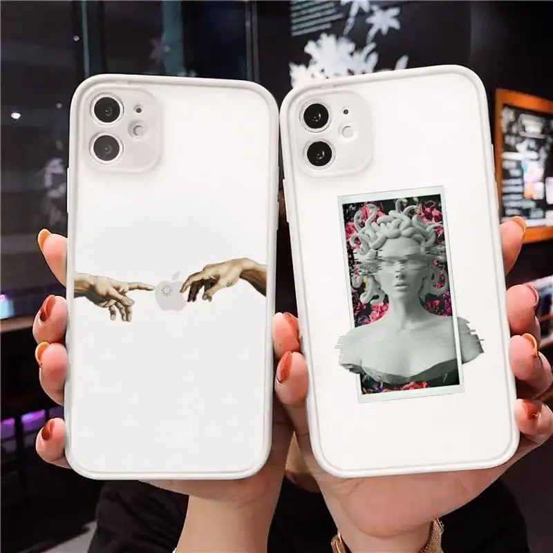 

Great Art Aesthetic David Mona Lisa Phone Case Clear matte transparent For white iPhone 7 8 x xs xr 11 12 pro plus max mini