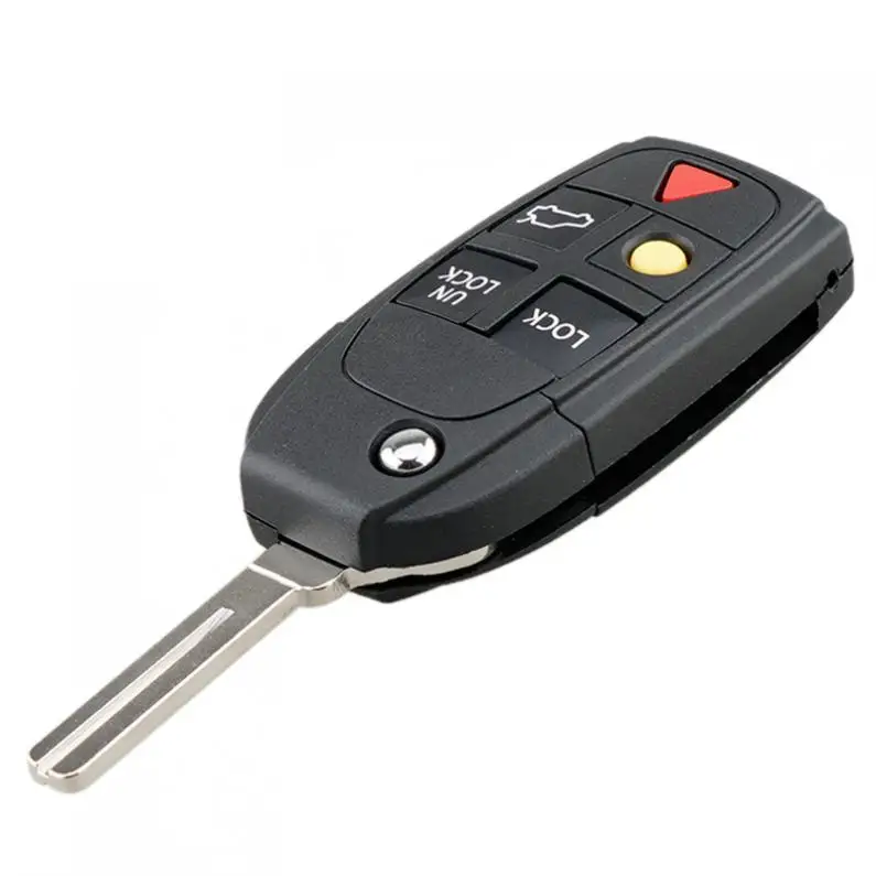 5 Buttons Car Key Fob Case Shell Replacement Flip Folding Remote Cover Fit for VOLVO S60/S80/V70/XC70/XC90 | Автомобили и
