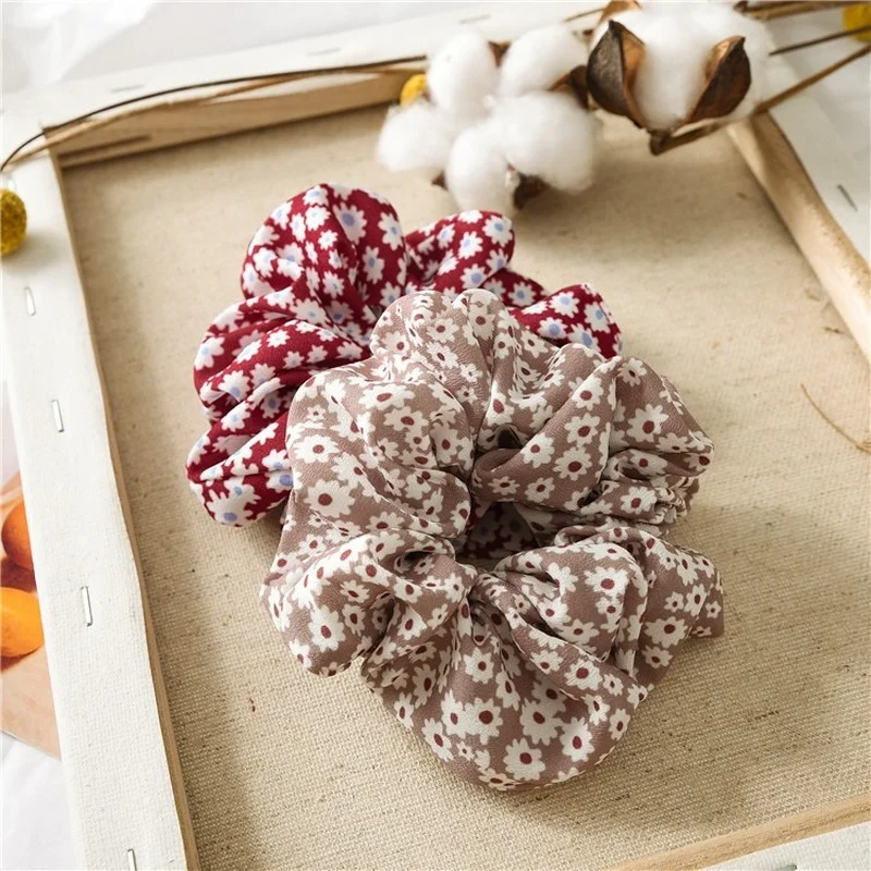 Женская шифоновая резинка для волос яркая эластичная в горошек аксессуар 2021 |