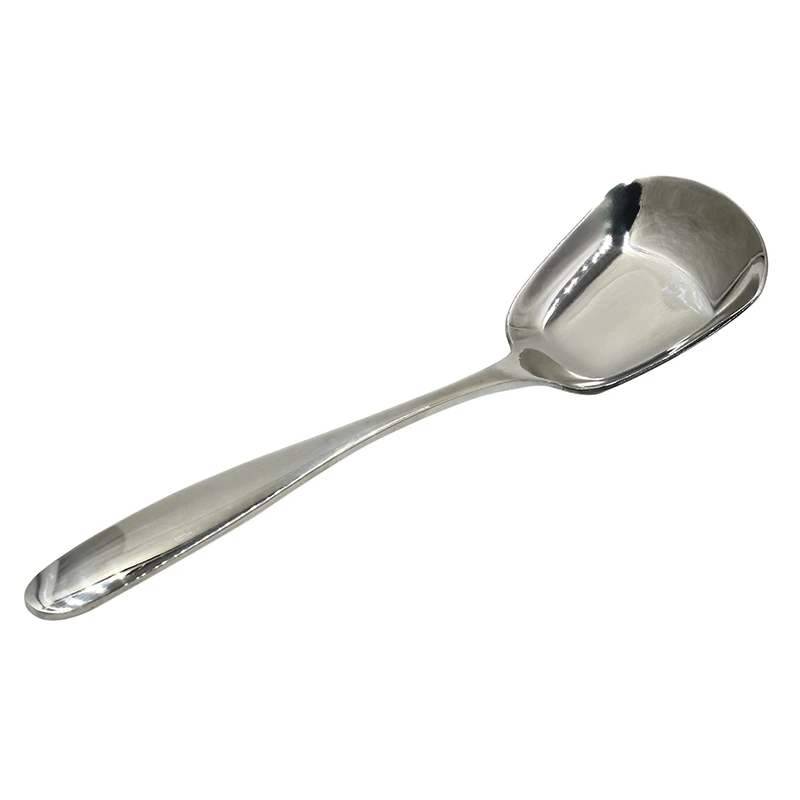 

New Stainless Steel Thickening Deepening Western Food Spoon Useful Kitchen Square Head Spoon Flat Spoon