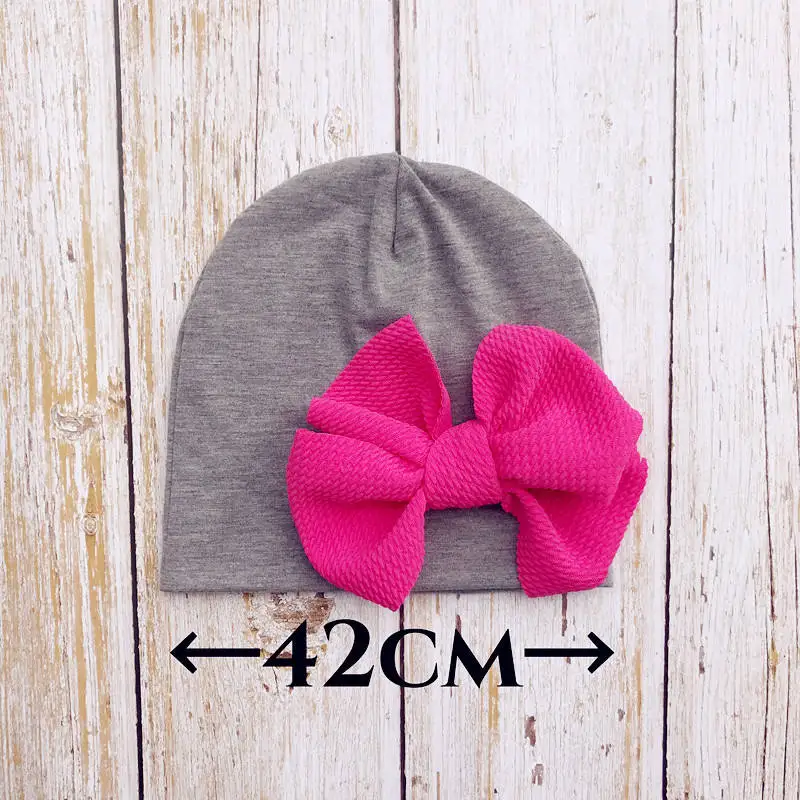 14 Детские Tuban хлопковые новорожденные шляпы с бантами Babes Beanie cap - Цвет: 14