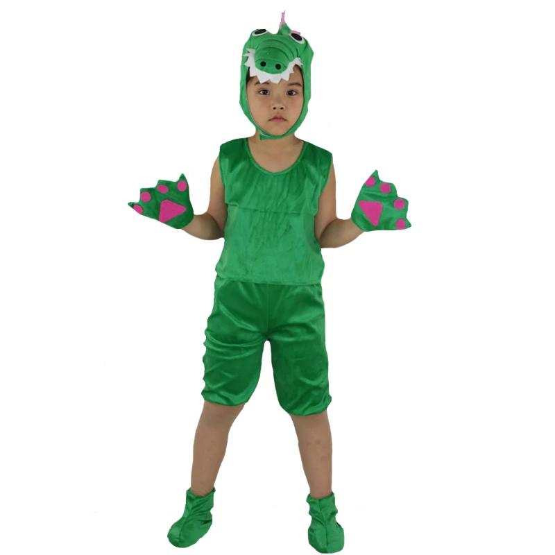 

Lovely Short Sleeved Animal Crocodile Costume Kids Boy Girl Cosplay Clothing Halloween Christmas Birthday Fancy Dress Decoration