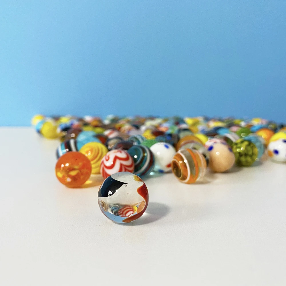 Продажа Аксессуары для украшения спальни, стола, аквариума, стеклянные Мраморные Шарики, украшение для сада, 16 мм