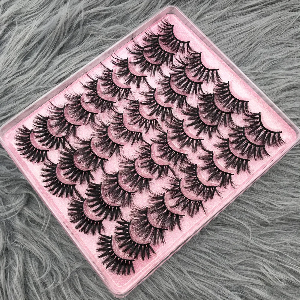 

20Pairs 3D Mink Lashes Natural Mink False Eyelashes Dramatic Volume Fake Eyelash Extension Faux Cils Wholesale Makeup Tools