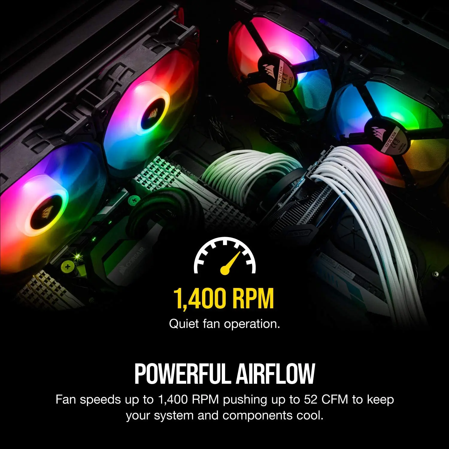 Вентилятор Corsair iCUE SP120 RGB Pro производительность 120 мм одна упаковка/(тройной