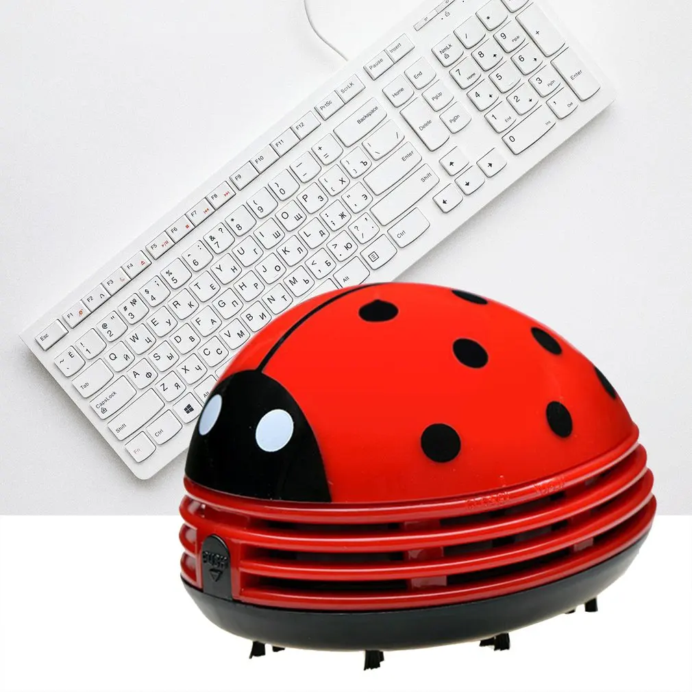 

Portable Mini Vacuum Cleaner Cute Ladybug Stawberry Cartoon Desktop Keyboard Vacuum Desk Dust Cleaner