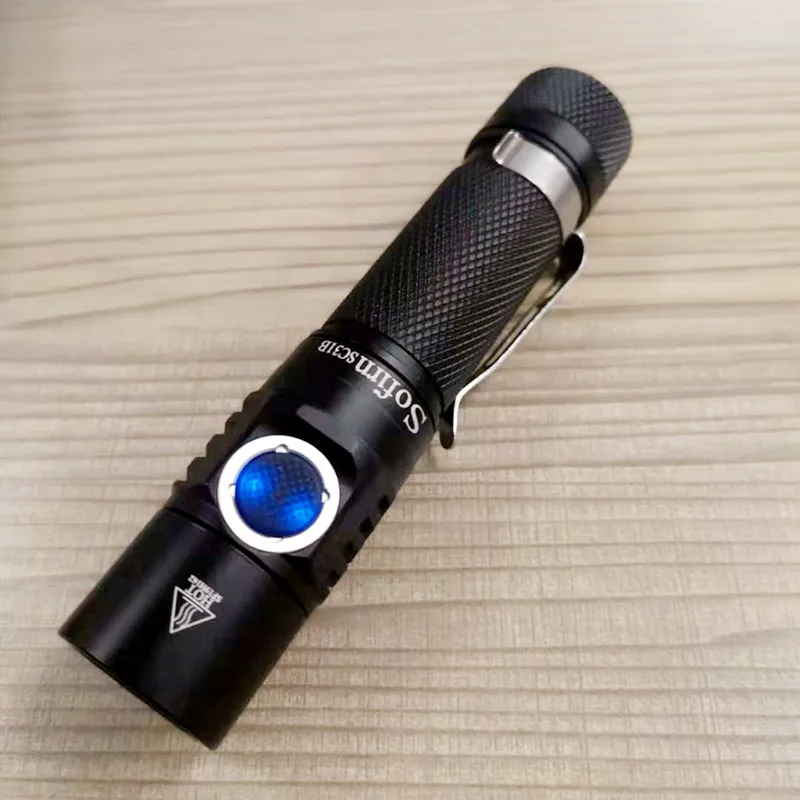 Sofirn SC31B USB Перезаряжаемый СВЕТОДИОДНЫЙ Фонарь 18650 Тактический USB фонарь SST20 1000lm 5 режимов с индикатором питания 4000K 6500K