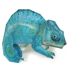 Пантера, которые могут изменить свой цвет Бумага модель реалистичный животный Мини милый 3D Бумага ремесла Сделай Сам Пижама для детей и взрослых, Оригами для ручной работы Искусство ремесло игрушки WE-016