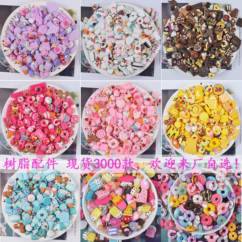 10Pcs Mixed Cake Candy Resin Decoration Crafts Flatback Cabochon Embellishments For Scrapbooking DIY Phone Accessories Lucky Bag | Дом и сад