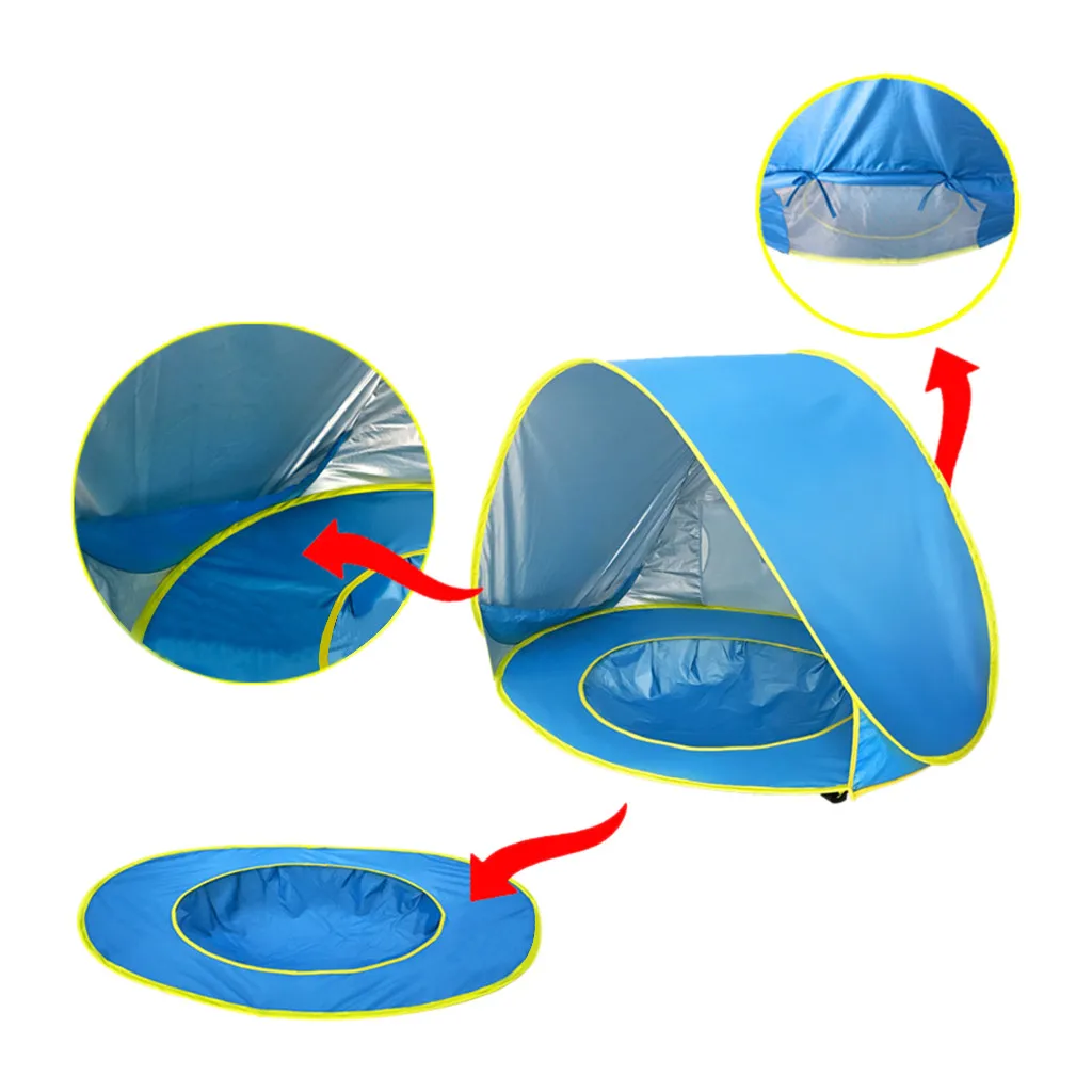 Детский пляжный тент водонепроницаемый солнцезащитный УФ-защита с бассейном