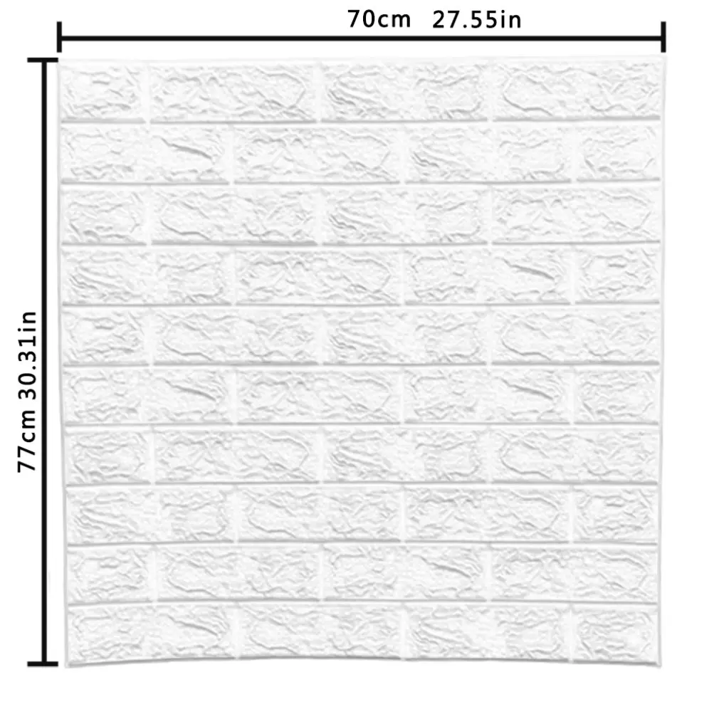 

70 77CM Anti-collision Self-adhesive 3D Waterproof Wall Sticker XPE foam Brick pattern Antifouling Beautify decoration