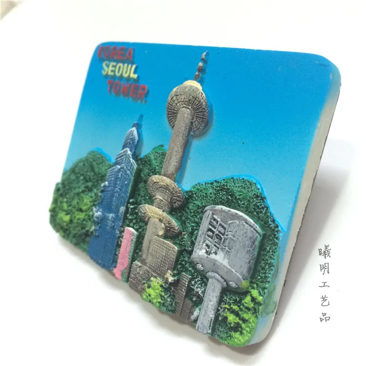 Южная Корея мир туризма памятный полимер магнит на холодильник креативная